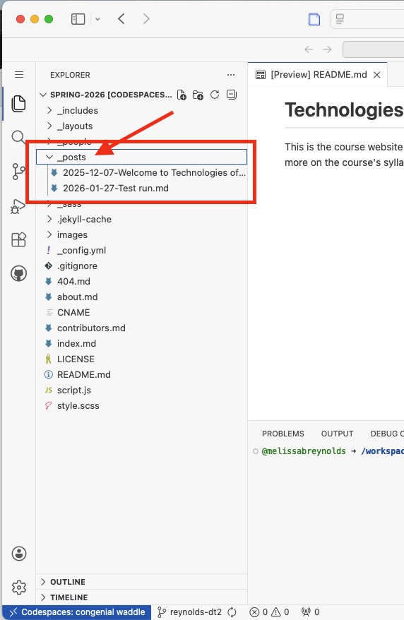 Screenshot of virtual VS Code in GitHub Codespaces